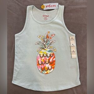 NWT Cat & Jack Kids Tank Top with Colorful Pineapple Design